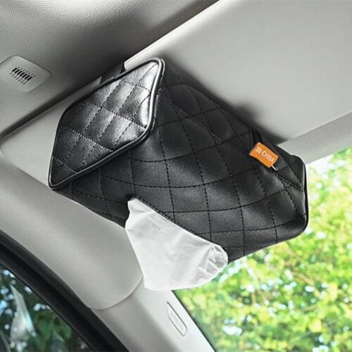 Car Tissue Box Cover Armrest Box Towel Tissue Storage Case Sun Visor Chair Back Hanging Type Car Tissue Box Case Car Accessories