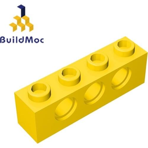 BuildMOC Compatible Assembles Particles 3701 1x4 For Building Blocks Parts DIY LOGO Educational Crea