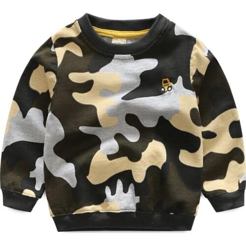 Kids camouflage T-shirts boys girls fashion cotton active Sweater Pullovers baby hoodies sweatshirts Toddler Children clothes