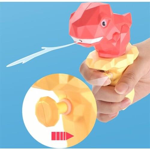 Childrens toy water gun cute cartoon dinosaur water spray gun mini push water gun beach swimming pool water baby toy