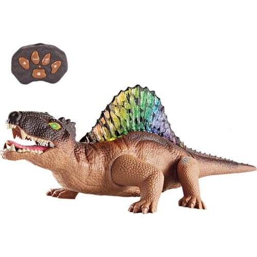 Electric Dinosaur Remote Control Kids Toys Animal Model With Light Sounds Children Birthday Gift
