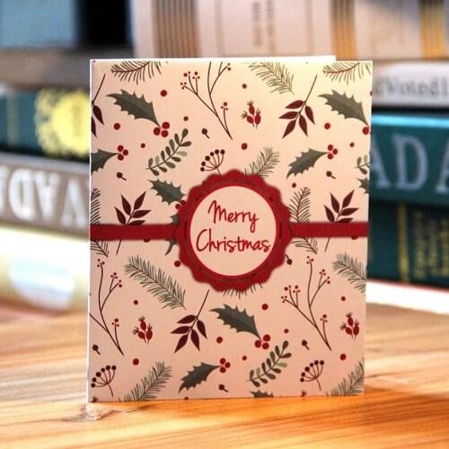 Creative Merry Christmas Small Greeting Cards Kids Mini Christmas Greeting Cards New Year Postcard Gift Card Xmas Party