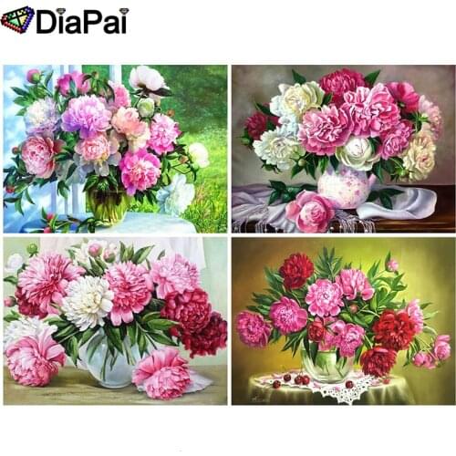 DIAPAI DIY Diamond Painting "Flower landscape" Full Drill Square Round Diamond Embroidery 5D Cross Stitch Decoration Home