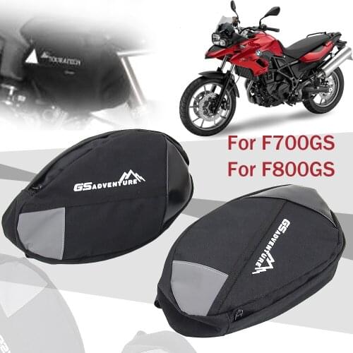 NEW BLACK FOR BMW F800GS F700GS Motorcycle Toolbox Frame Crash Bar Bags Tool Placement Travel bag Saddle Bag F 800GS F 700GS