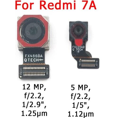 Original Front Rear Back Camera For Xiaomi Redmi 7A Main Facing Camera Module Flex Cable Replacement Spare Parts
