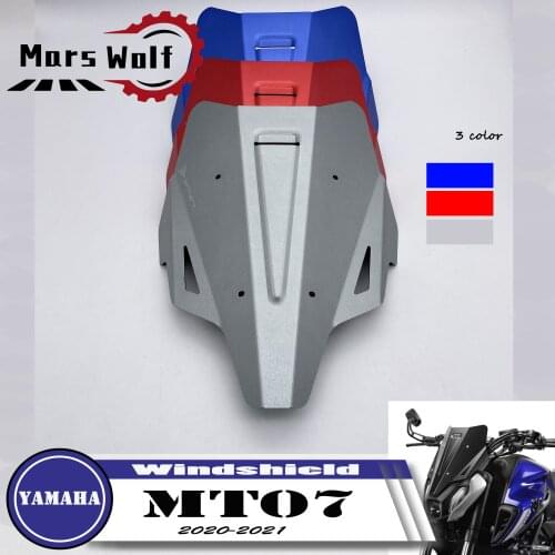 Fits For YAMAHA FZ07 MT07 MT-07 mt07 2021 2022 Motorcycle Windshield Windscreen Aluminium Alloy Kit Deflector Fairing Cover
