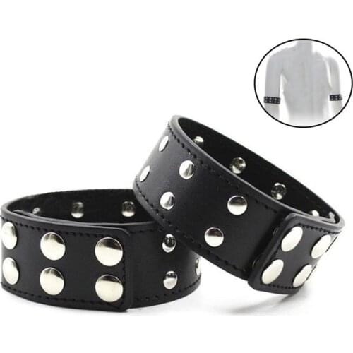 Fetish BDSM Hand Restraints Arm Binder,Mens Snap Armbands,PU Leather Chest Harness Costumes Accessories ,Sex Toys For Man