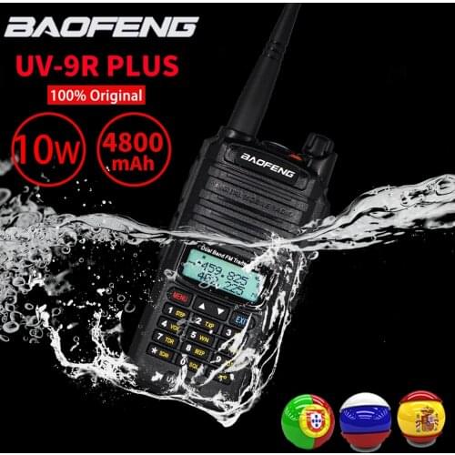 Sale! High Power 10W Baofeng UV-9R Plus Walkie Talkie IP67 Waterproof Dual Band FM HF Transceiver 10kM Ham Radio Transmitter