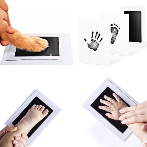 Baby Footprints Safe Non-Toxic Handprint Footprint Imprint Ink Pads Kits For Babies Paw Print Infant Souvenirs For Newborn Baby