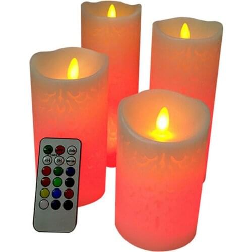 LED Flameless Candles Color Changing Candles With 18-Key Remote Control Timer Electronic LED Candle Lights Wedding Decoration
