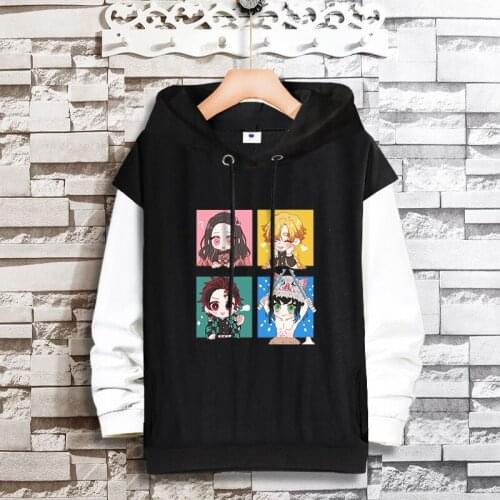Demon Slayer Kimetsu no Yaiba Hoodie Pullover Tanjirou Zenitsu Tomioka Giyuu Cosplay Costume Anime Hooded Sweatshirts