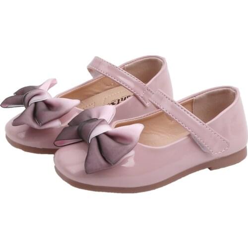 Girls Shoes Spring and Autumn New Bow Leather Shoes Baby Princess Shoes Fashion Dance Shoes Girl Single Shoes Childrens Flats