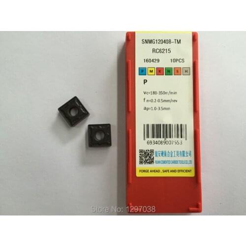 CNC carbide blade SNMG120408-TM-RC6215 semi finish machining,high linear velocity continuous cutting Apply to Hard Steel parts
