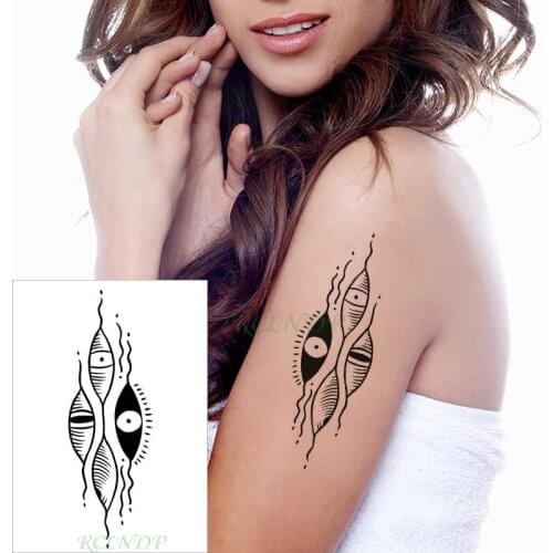 Waterproof Temporary Tattoo Sticker eyes bubble small art black fake tatto flash tatoo hand leg arm back for kid men women