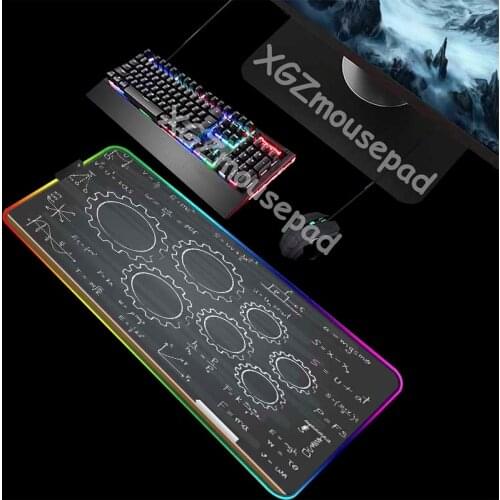 XGZ Classroom Blackboard Physical Symbol Custom Large RGB Mouse Pad Black Lock Edge Office Computer Desk Mat Rubber Non-slip Xxl