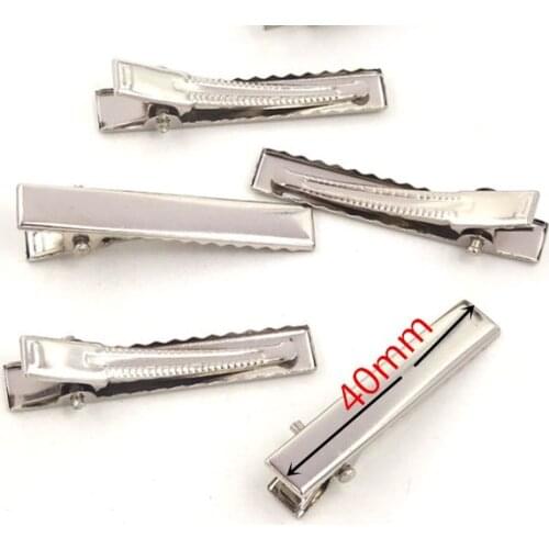 200Pcs/lot Hairpins 4cm Headdresses Barrette Clips Single Prong Alligator Hair Clips for hairpin accessories