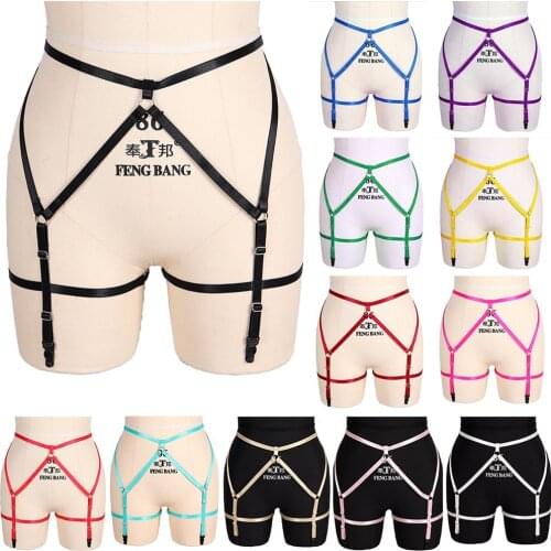 Punk Accessories Gothic Belt Fetish Leg Harness Sexy Pole Dance Rave Bondage Body Harness Belt Thigh Stockings Garter Suspender