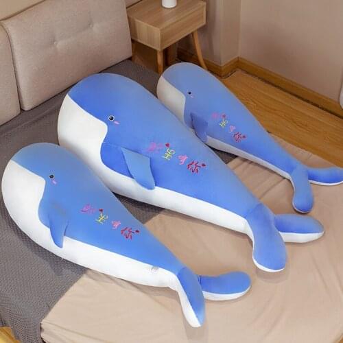 1 Pc 80-120cm Whale Plush Toys Stuffed Soft Doll Shark Cartoon Soft Sleep Pillow Kids Girls Baby Funny Gift