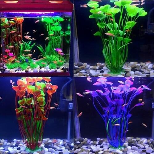 1PCS New Artificial Underwater Plants Aquarium Fish Tank Decoration Green Purple Water Grass Viewing Decorations Home Decor
