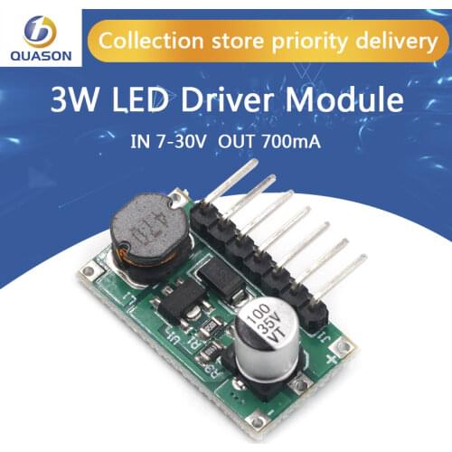 3W DC IN 7-30V OUT 700mA LED Lamp Driver Support PMW Dimmer DC-DC 7.0-30V to 1.2-28V Step Down Buck Converter Module