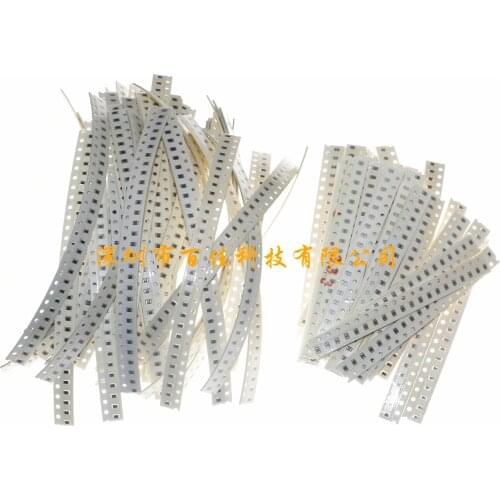 1500pcs 0805 SMD 50 kinds specifications chip resistors +800Pcs 0805 2.2pf-1uf 40 kinds specifications