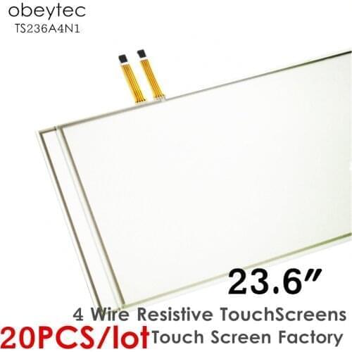 20PCS! obeycrop 23.6 " four wire resistive touch screen kit, OEM, ODM, Small MOQ, AA size 521*293, TS236A4N1