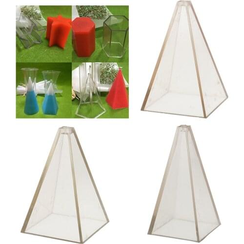 3 Sizes Candle Moulds Pyramid Shape PC Plastic Material Handcrafts DIY