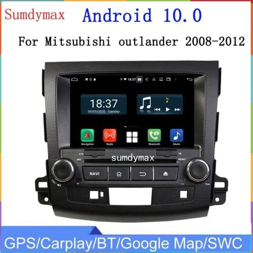 8"HD screen android10 car dvd multimedia player for Mitsubishi outlander 2008-2012 gps navi car radio stereo audio headunit