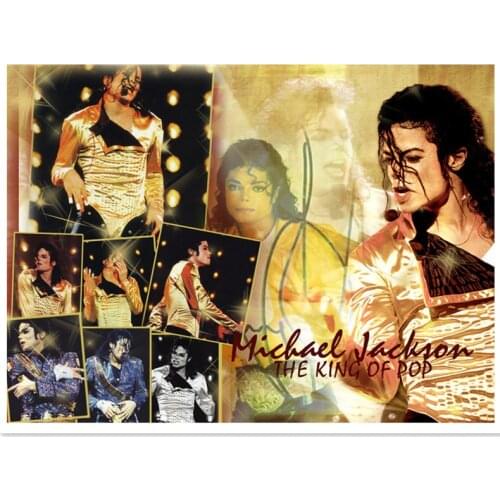 Full Square round Drill 5D DIY Diamond Painting Michael Jackson Cross Stitch Kit Mosaic Diamond Embroidery Home Decoration