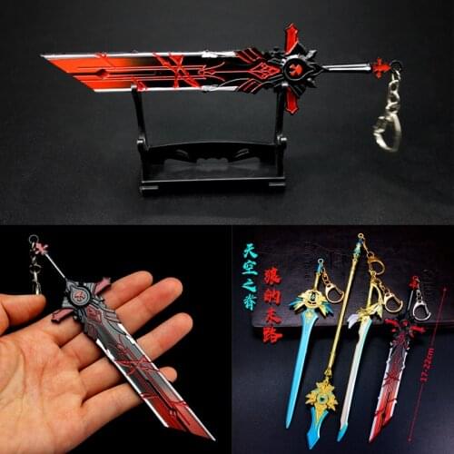 Anime Genshin Impact cosplay sword Knife Metal weapon keychain pendant Genshin Impact Props Accessories Daily gifts Halloween