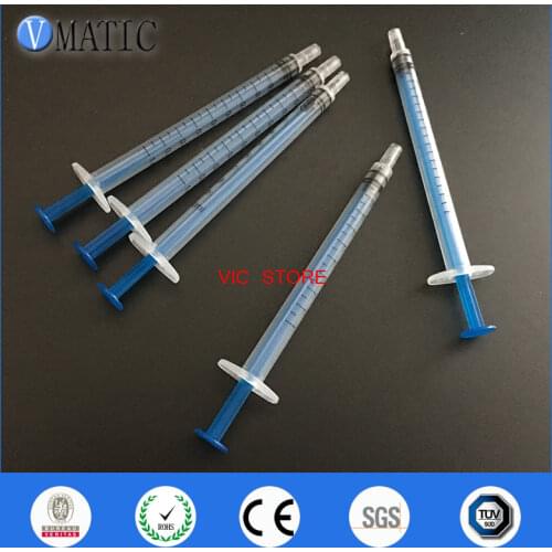 Free Shipping 20 Sets / Lot Dispensing Syringes 1cc 1ml Plastic Syringe With Tip Cap