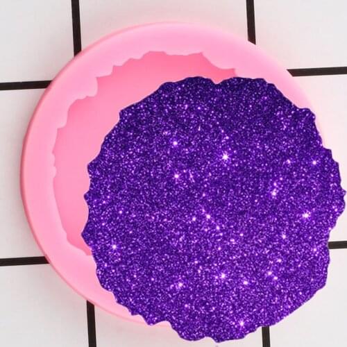 Shiny Glossy Round Epoxy Resin Craft Keychain Silicone Mold Pendant Polymer Clay Mould Badge Reel Phone Socket Moulds