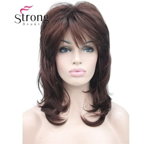 Long Shaggy Layered Dark Auburn Classic Cap Full Synthetic Wig Womens Wigs COLOUR CHOICES