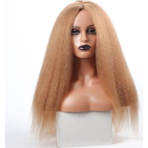 Long Wig Kinky Straight Synthetic Hair for Women Afro Synthetic Straight Hair Wig Blonde Black Ginger White Red Wigs