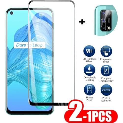Screen + Camera 1-2PCS For OPPO Realme 7 Pro Tempered Glass Protector On For oppo realme 7 pro 5g Protector Screen Lens Glass