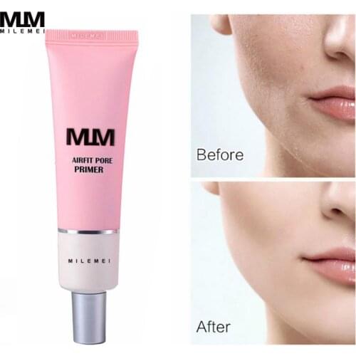 Hot Sale MILEMEI Pore Primer Cream Whitening Face Brighten Skin Pore Concealer Primer Cream Before Foundation TSLM2