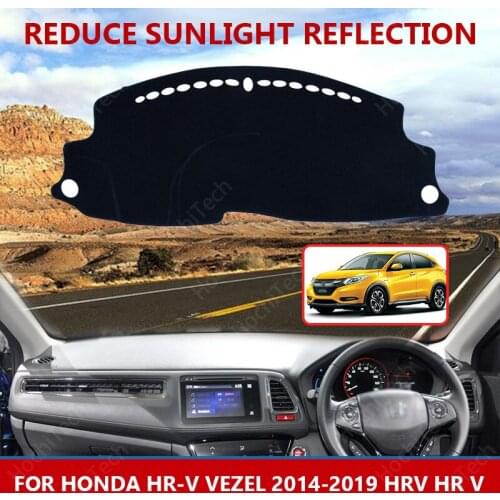 For Honda HR-V Vezel 2014-2019 HRV HR V Dashmats Car-styling Accessories Dashboard Cover Pad Carpet sunshade