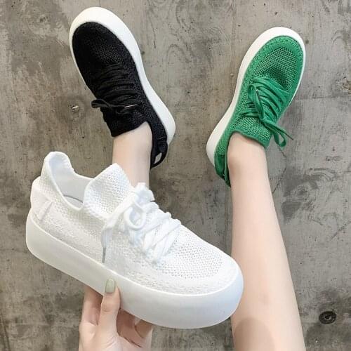 Women Shoes Fashion Summer Casual Shoes White Sneakers Cutouts Lace Canvas Hollow Breathable Platform Sneakers Tenis Feminino