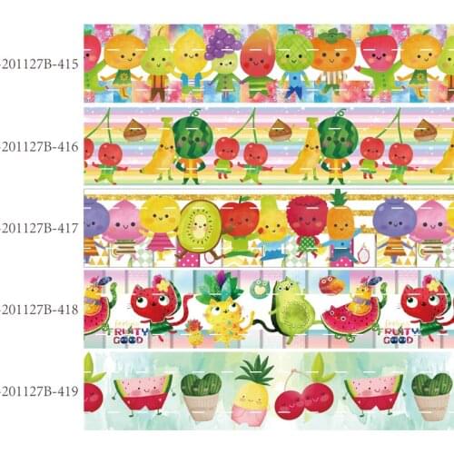 FLRARIBBONS 22mm 38mm 75mm summer fruit ribbon