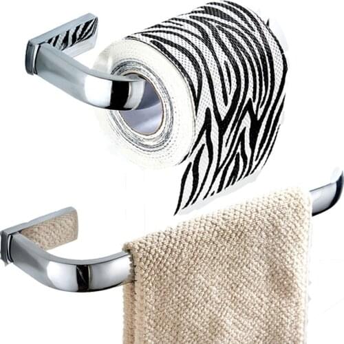 Leyden Chrome Brass 2pcs Bathroom Accessories Set Towel Ring Holder Toilet Paper Holder Tissue Holder Toilet Roll Paper Holder