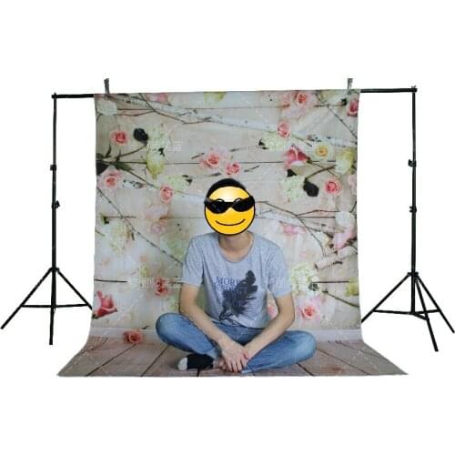 LIFE MAGIC BOX Seamless Wrinkle-free Polyester Flower Wood Backdrops Washable Backgrounds J03779