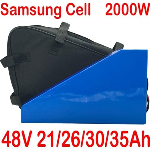 48V Electric Bicycle Battery 48V 2000W 1500W 1000W Ebike Li-ion Battery 48V 20AH 25AH 30AH Lithium Battery Pack Use Samsung Cell