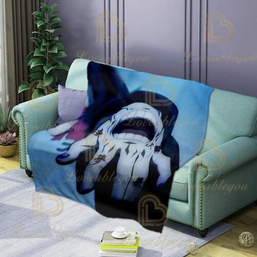 3d Comfortable Warm Winter Flannelette Fashion Japanese Anime Boys Print Children Adult Soft Sofa Cover Blankets