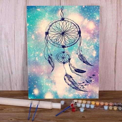 Landscape Dreamcatcher Paint By Numbers Kit Acrylic Paints 50*70 Painting On Canvas New Design For Wholesale