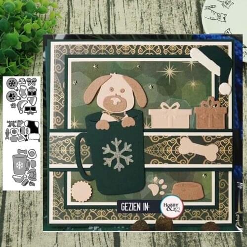 Christmas present Metal Cutting Dies for Scrapbooking Steel Craft Die Cut Embossing Paper Card Album Stencil