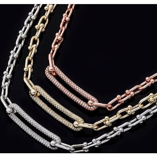 U-shaped Multi-link Hip Hop Necklace Necklace Extension Chain Adjustable Size