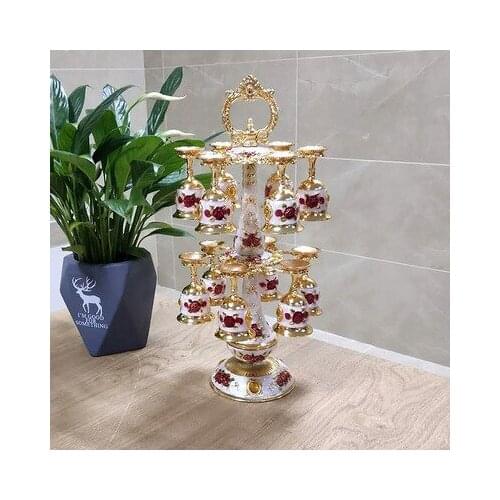 Red wine goblet hanging bottle rack hanging ornaments European cup frame hanging wine cup rack Russian wine glasses