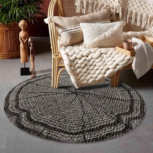 Simple abstract annual ring round carpet floor mat coffee table cradle chair carpet sofa cushion office carpet