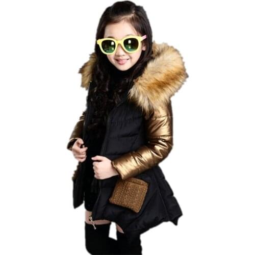 2019 New baby kids Thickness Warmer Down Jacket For Girl Fashion Kids Winter Jacket Manteau Fille Hiver Hooded Girls Winter Coat