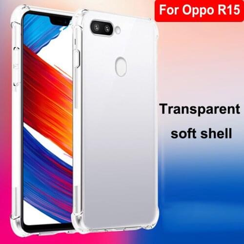 Luxury Shockproof Clear Soft Case Capa For Oppo R15 Phone Case Silicone Back Cover 6.28'' For Oppo R 15 OppoR15 PACM00 Shell